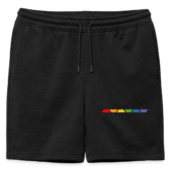 Chemise LGBT Arc-en-ciel - Short de survêtement homme premium - noir - Devant - AI Model Male 178 light (178cm)