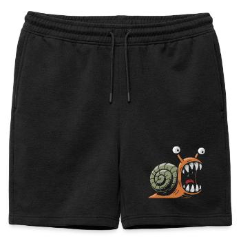 Snail with large teeth - Mens' Premium Organic Sweatshorts - black - Front - AI Model Male 178 light (178cm)