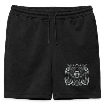 Œil de style mandala avec tentacules - Short de survêtement homme premium - noir - Devant - AI Model Male 178 light (178cm)