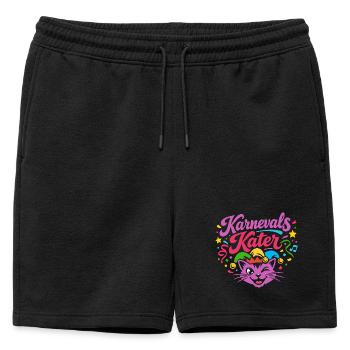 Costume de carnaval de chat - Short de survêtement homme premium - noir - Devant - AI Model Male 178 light (178cm)