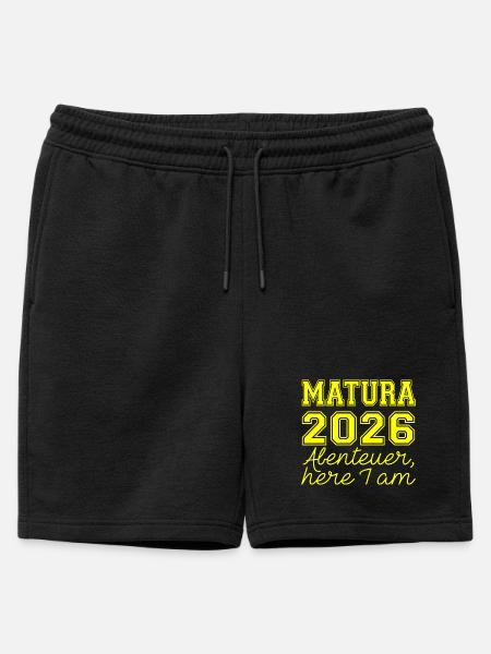 Matura 2026 Spruch - Mens' Premium Organic Sweatshorts - black
