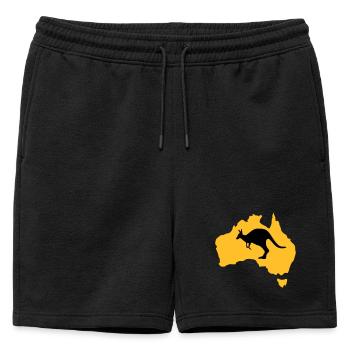 Australie - Short de survêtement homme premium - noir - Devant - AI Model Male 178 light (178cm)
