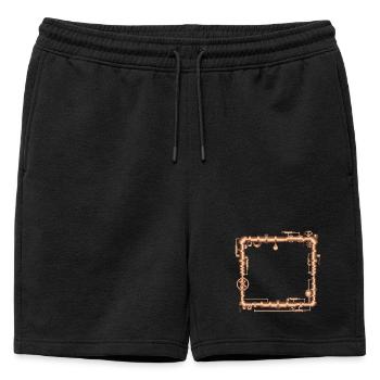 Steampunk frame in steam engine look - Mens' Premium Organic Sweatshorts - black - Front - AI Model Male 178 light (178cm)