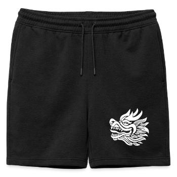 Tête de dragon chinois (blanc) - Short de survêtement homme premium - noir - Devant - AI Model Male 178 light (178cm)