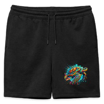Tortue - Short de survêtement homme premium - noir - Devant - AI Model Male 178 light (178cm)
