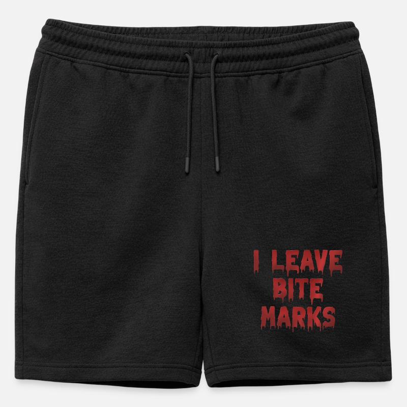 bite marks blutspuren - Männer Premium Organic Sweatshorts - Schwarz