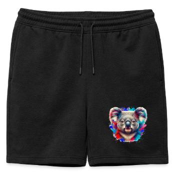 Koala - Männer Premium Organic Sweatshorts - Schwarz - Vorne - AI Model Male 178 light (178cm)