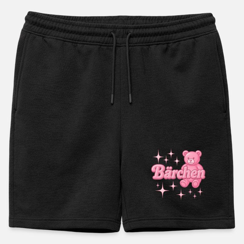 bärchen / y2k spitzname statement design - Männer Premium Organic Sweatshorts - Schwarz