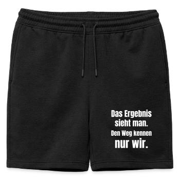 Only We Know the Way to Graduation - Mens' Premium Organic Sweatshorts - black - Front - AI Model Male 178 light (178cm)