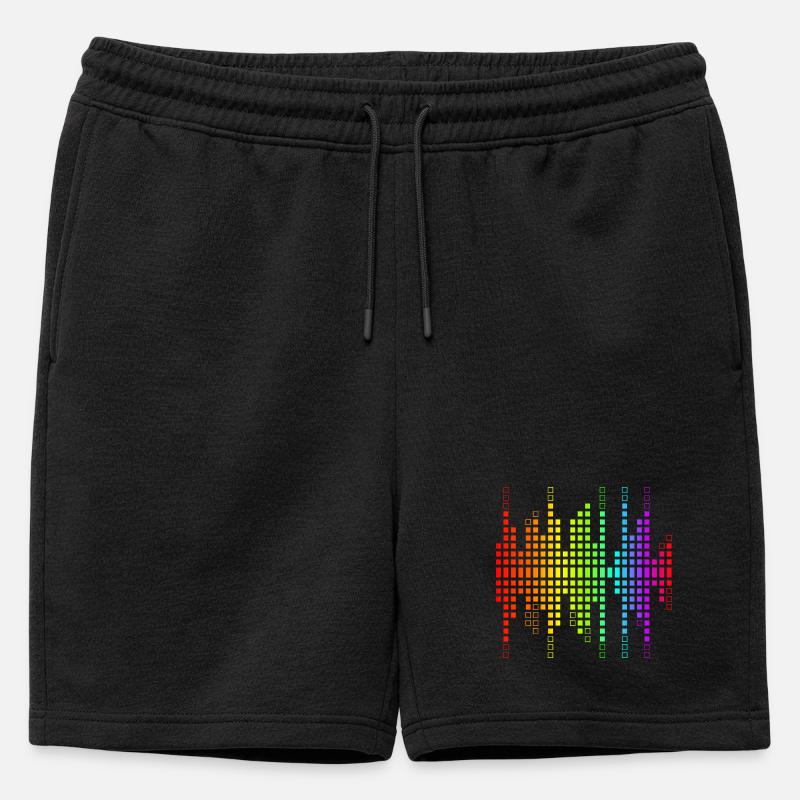 Vibrant Equalizer Sound Wave Pattern - Mens' Premium Organic Sweatshorts - black