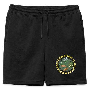 La transformation Libellule Libellule est silencieuse - Short de survêtement homme premium - noir - Devant - AI Model Male 178 light (178cm)