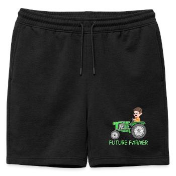 Jeune agriculteur - agriculteur - futur agriculteur - Short de survêtement homme premium - noir - Devant - AI Model Male 178 light (178cm)