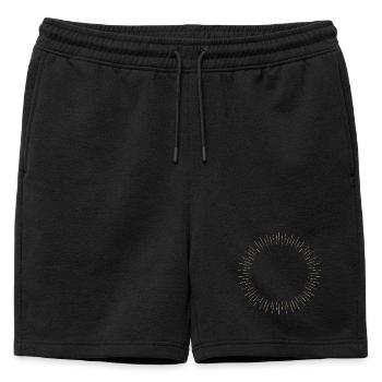 Golden Sun Ring Ray Frame - Mens' Premium Organic Sweatshorts - black - Front - AI Model Male 178 light (178cm)