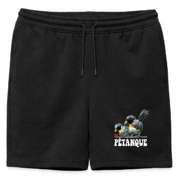 Boules de boules de boules pour pétanque - Short de survêtement homme premium - noir - Devant - AI Model Male 178 light (178cm)