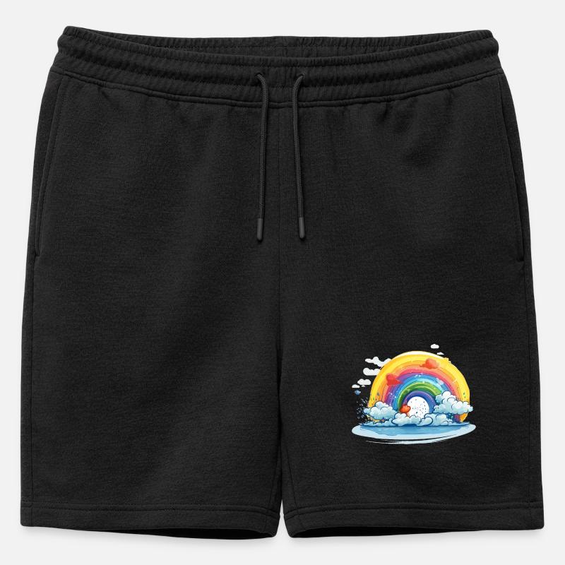 Regenbogen Pride - Männer Premium Organic Sweatshorts - Schwarz