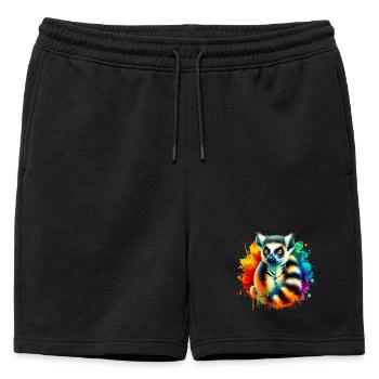 Lémurien - Short de survêtement homme premium - noir - Devant - AI Model Male 178 light (178cm)