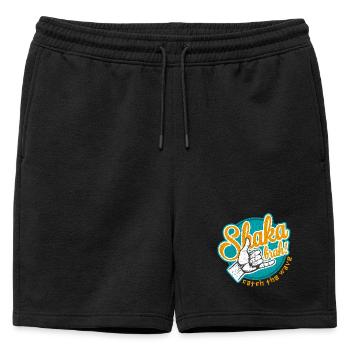 Shaka brah catch the wave - Mens' Premium Organic Sweatshorts - black - Front - AI Model Male 178 light (178cm)