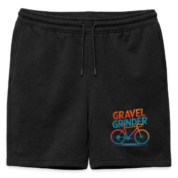 Gravier broyeur vélo illustration - Short de survêtement homme premium - noir - Devant - AI Model Male 178 light (178cm)