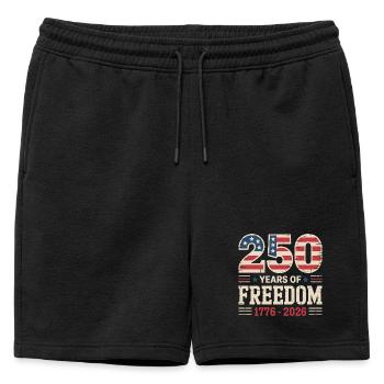 250 ans de conception de l’indépendance de la liberté américaine - Short de survêtement homme premium - noir - Devant - AI Model Male 178 light (178cm)