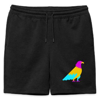 Aigle abstrait coloré - Short de survêtement homme premium - noir - Devant - AI Model Male 178 light (178cm)