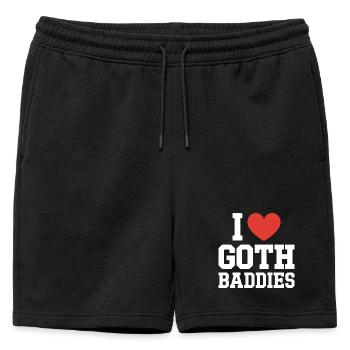 J’adore les méchants gothiques - Short de survêtement homme premium - noir - Devant - AI Model Male 178 light (178cm)