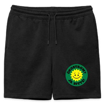 électricité verte oui s'il vous plaît, l'énergie - Short de survêtement homme premium - noir - Devant - AI Model Male 178 light (178cm)