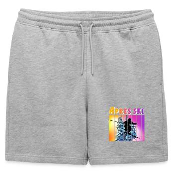 Apres ski - Mens' Premium Organic Sweatshorts - heather grey - Front - AI Model Male 178 light (178cm)