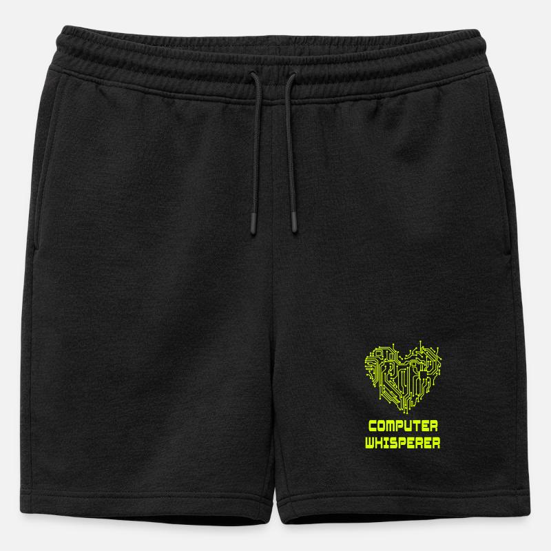 Computer Flüsterer - Männer Premium Organic Sweatshorts - Schwarz