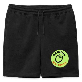 Barefoot Statement Hooves Horse - Mens' Premium Organic Sweatshorts - black - Front - AI Model Male 178 light (178cm)