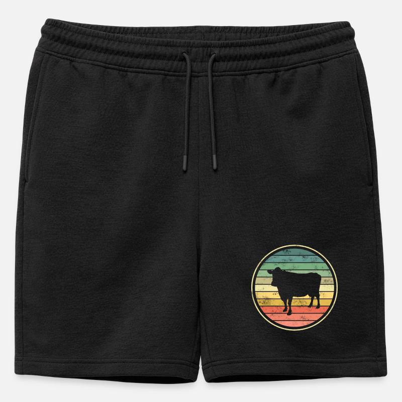 Kuh Kühe - Männer Premium Organic Sweatshorts - Schwarz