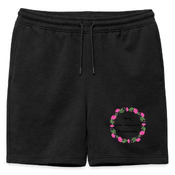 Une aide soignante formidable - couronne de fleurs - Short de survêtement homme premium - noir - Devant - AI Model Male 178 light (178cm)