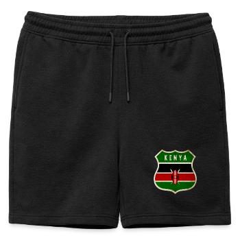 Drapeau armoiries du Kenya - Short de survêtement homme premium - noir - Devant - AI Model Male 178 light (178cm)