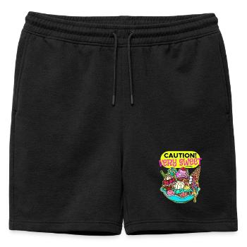 Chocolate Sweets Dessert Candy Statement - Short de survêtement homme premium - noir - Devant - AI Model Male 178 light (178cm)