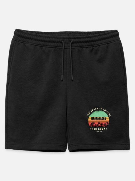 Toliara Madagascar beach design - Mens' Premium Organic Sweatshorts - black