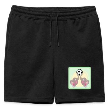 Children Football - Elephants COUPLE - Football Game - Mens' Premium Organic Sweatshorts - black - Front - AI Model Male 178 light (178cm)
