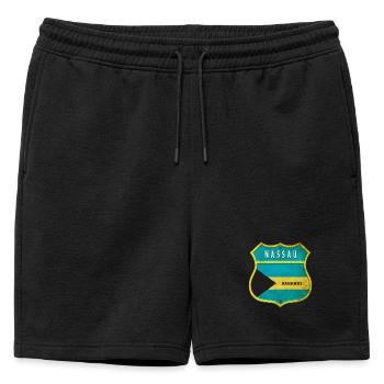 Blason du drapeau des Bahamas de Nassau - Short de survêtement homme premium - noir - Devant - AI Model Male 178 light (178cm)