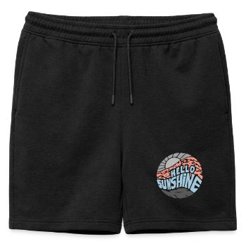 Bonjour Sunshine! Été, soleil, vacances - Short de survêtement homme premium - noir - Devant - AI Model Male 178 light (178cm)