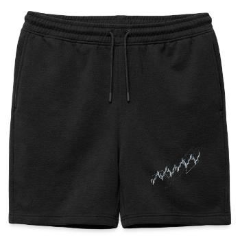 Graphique en chandelier - Short de survêtement homme premium - noir - Devant - AI Model Male 178 light (178cm)