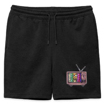 TV Night Streaming Theater Movies Television - Mens' Premium Organic Sweatshorts - black - Front - AI Model Male 178 light (178cm)