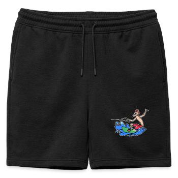 Wakesurf Sports nautiques Kitesurfer Surf Wakeboard - Short de survêtement homme premium - noir - Devant - AI Model Male 178 light (178cm)