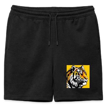Tigre Pop Art - Short de survêtement homme premium - noir - Devant - AI Model Male 178 light (178cm)