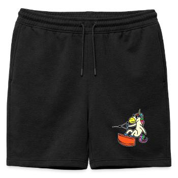 Wakeboard, Licorne, Sports nautiques, Surf, Surf - Short de survêtement homme premium - noir - Devant - AI Model Male 178 light (178cm)