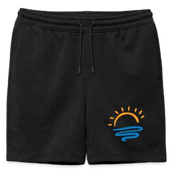 Sun & Sea - Mens' Premium Organic Sweatshorts - black - Front - AI Model Male 178 light (178cm)