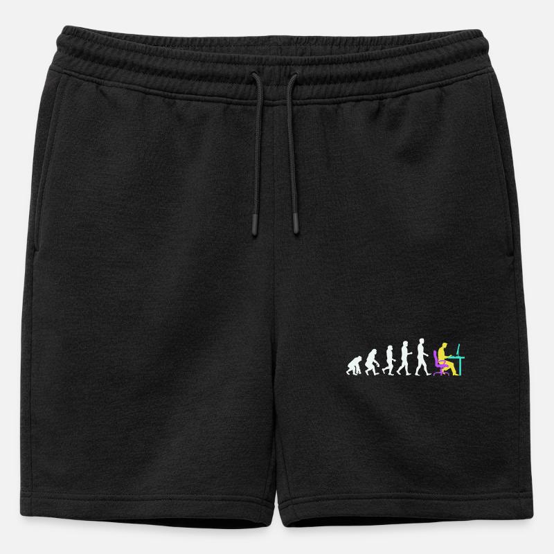 Developer Evolution Computerfreak Open Source - Männer Premium Organic Sweatshorts - Schwarz