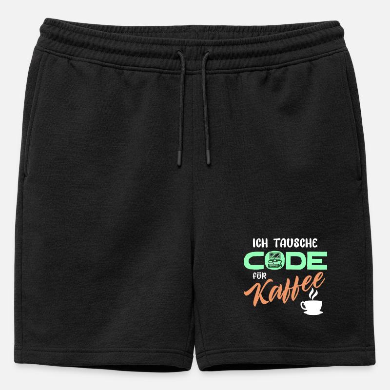 Code Developer Statement Programmierer Computer - Männer Premium Organic Sweatshorts - Schwarz