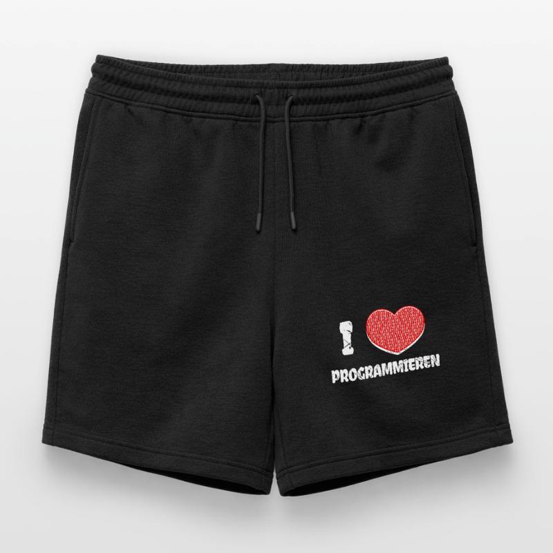 Developer Heart Programmer Statement Computer Science Mens' Premium Organic Sweatshorts
