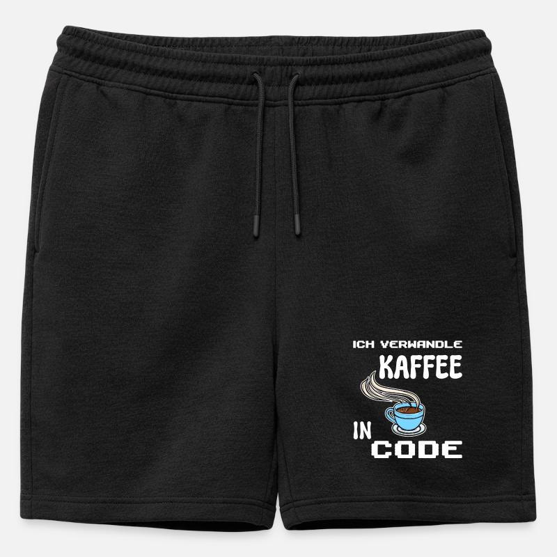 Developer Computerfreak Statement Coden Skripting - Männer Premium Organic Sweatshorts - Schwarz