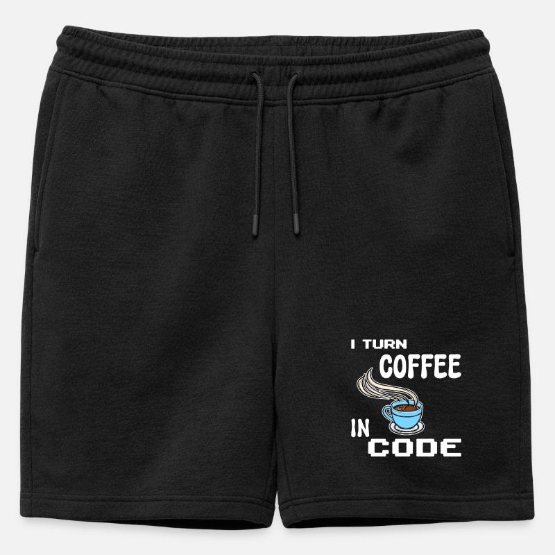 Developer Computerfreak Statement Programmierer - Männer Premium Organic Sweatshorts - Schwarz
