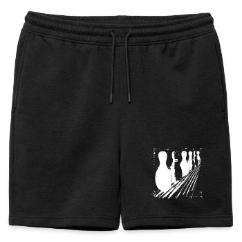 Bowling Pins - Mens' Premium Organic Sweatshorts - black - Front - AI Model Male 178 light (178cm)