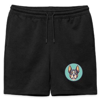 Braque Saint Germain Chien Race Dessin Animé Kawaii Pet - Short de survêtement homme premium - noir - Devant - AI Model Male 178 light (178cm)